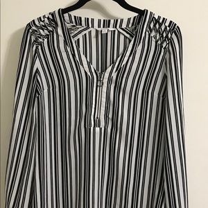 Black and White Stripes Blouse